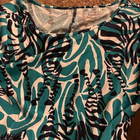 Lilly Pulitzer blue zebra print Marlowe dress xs - Picture 8 of 11